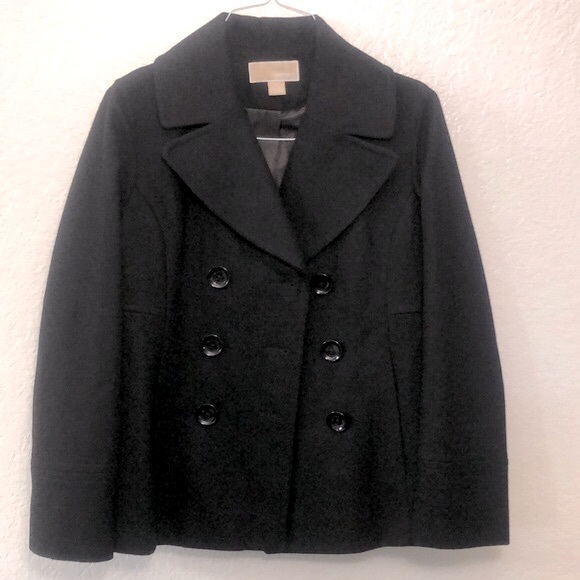 MICHAEL Michael Kors Wool, Front Pockets Double Breasted Coat/EUC - Picture 3 of 15